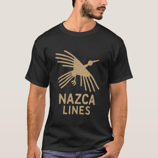 T-shirt Peru Nazca Lines Peruvian Humming Bird Design (Devant)