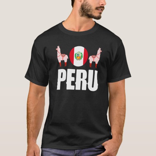 T-shirt Peru Peruvian Peru Flag Peru National Animal   (Devant)