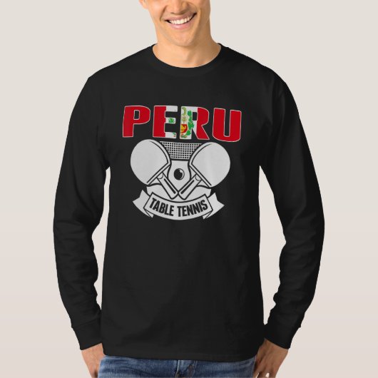 T-shirt Peru Ping Pong   Peruvian Table Tennis Team Suppor (Devant)