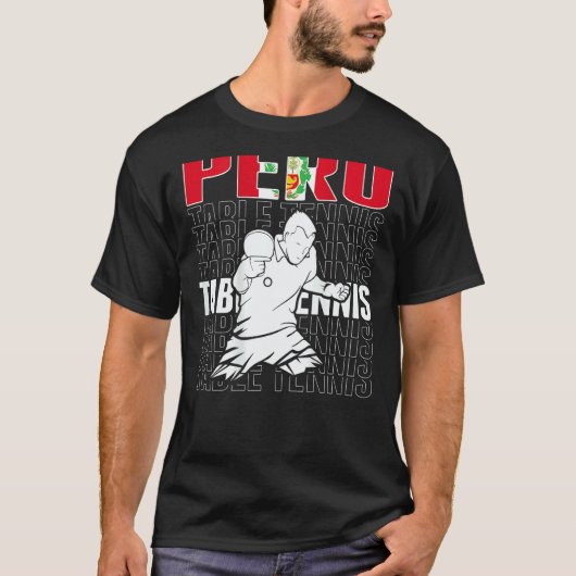 T-shirt Peru Table Tennis   Support Peruvian Ping Pong Tea (Devant)