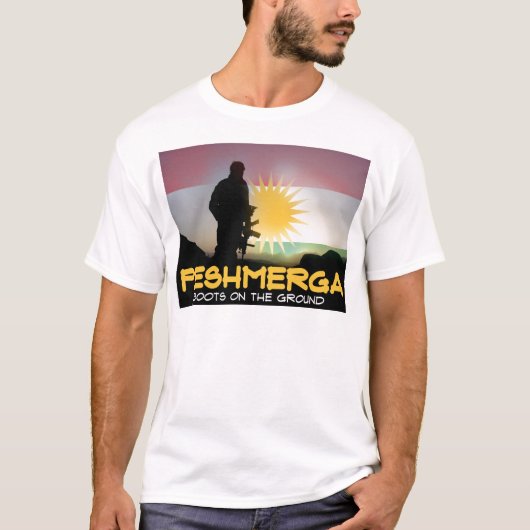 T-shirt Peshmerga - bottes au sol (Devant)
