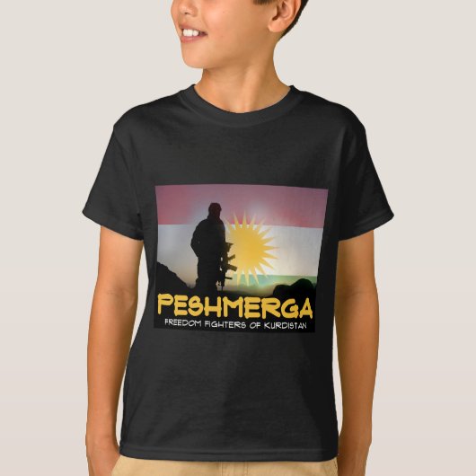 T-shirt Peshmerga - COMBATTANTS de LIBERTÉ du KURDISTAN (Devant)