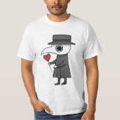 T-shirt Peste docteur avec coeur Déplaisant mignon médiéva (Devant)