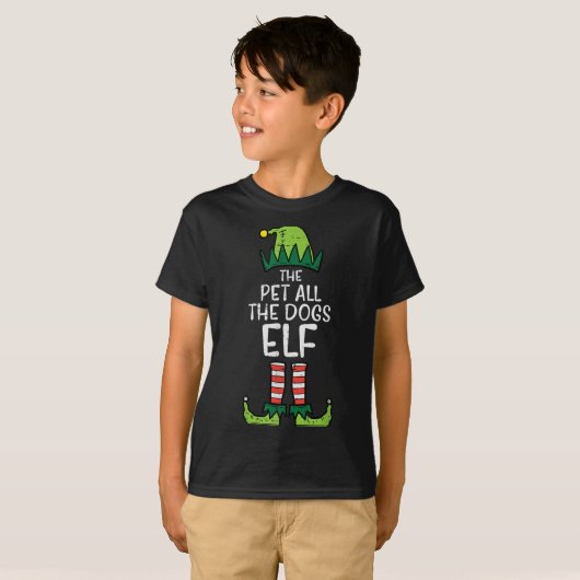 T-shirt Pet All The Dogs Elf Xmas Christmas For Family (Devant entier)