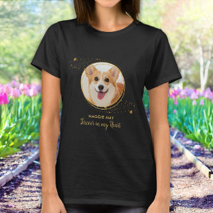 T-shirt Pet Dog Memorial Elegant Chic Gold Stars Photo