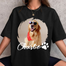 Pet Grunge Simple Modern Custom Dog Photo & Name
