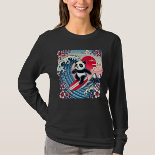 T-shirt Pet Lover Flower Sunset Japonais Wave Art Surfing