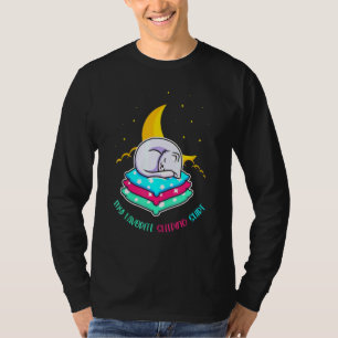 T-shirt Pet Lune Nuit Sommeil Nappé Sleeping Sleeping Anim