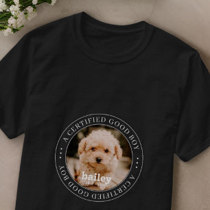 T-shirt Pet Memorial Certifié Good Boy Photo personnalisée