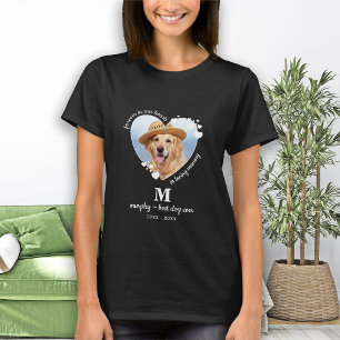T-shirt Pet Memorial Custom Heart Chien Photo