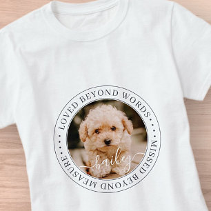 T-shirt Pet Memorial Love Beyond Words Elegant Chic Photo