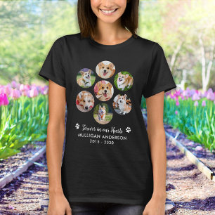 T-shirt Pet Memorial personnalisable Chien 7 Photo Collage