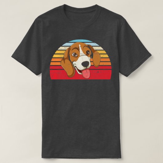T-shirt Pet Retro Amoureux des chiens Chien race Beagle (Design devant)