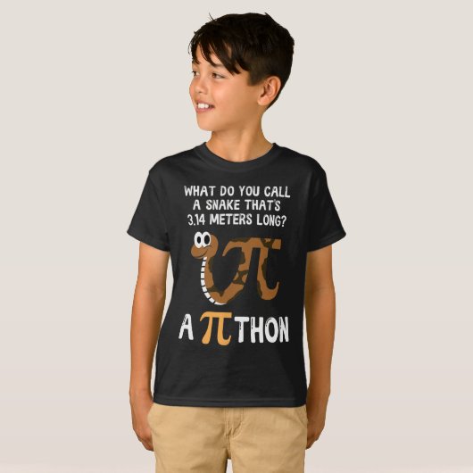 T-shirt Pet Snake Math Pi Day Python (Devant entier)