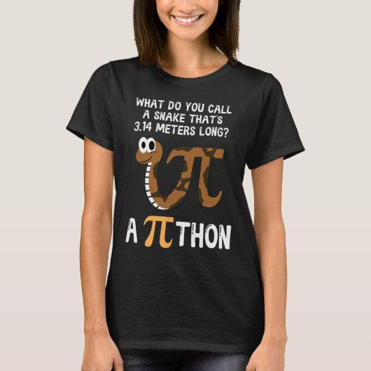 T-shirt Pet Snake Math Pi Day Python (Devant)