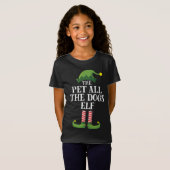 T-Shirt Pet Tous Les Chiens Elf Correspondant Famille Noël (Devant entier)