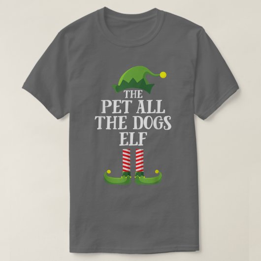 T-shirt Pet Tous Les Chiens Elf Matching Family Group Chri (Design devant)
