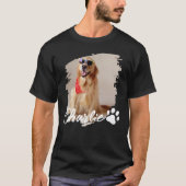 T-shirt Pet Typograpy Simple Modern Custom Dog Photo Name  (Devant)