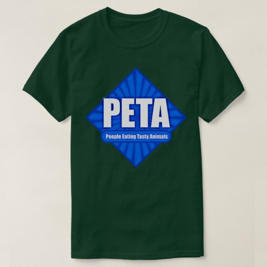 T-shirt PETA Gens Manger Des Animaux Savoureux (Design devant)