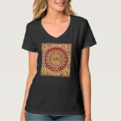 T-shirt Pétale de Lotus Blossom du Boho de l'Inde antique (Devant)