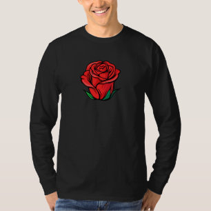 T-shirt Pétale de rose rouge en fleurs Fleur florale