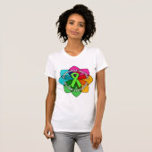 T-shirt Pétales de sujets de conscience de lymphome de (Devant entier)