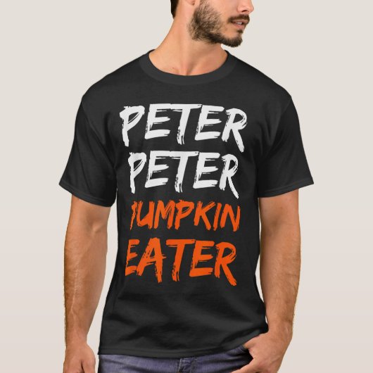 T-shirt Peter Citrouille Costume Mangeur Halloween (Devant)