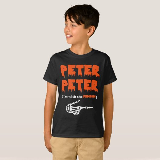 T-shirt Peter Peter est avec le citrouille (Devant entier)