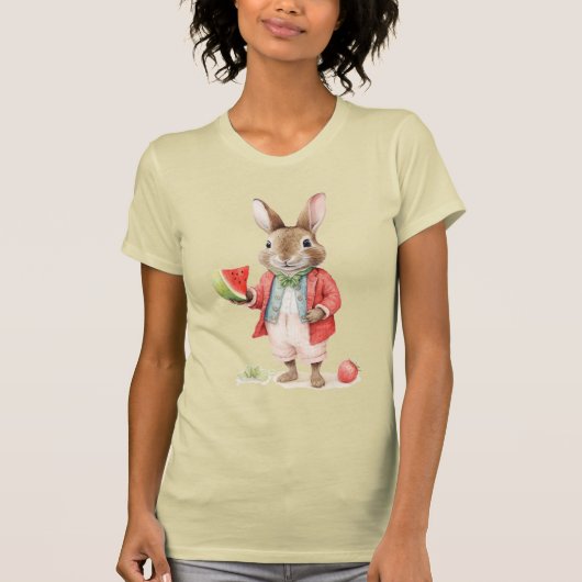 T-shirt Peter Rabbit avec pastèque mûre et juteuse (Devant)