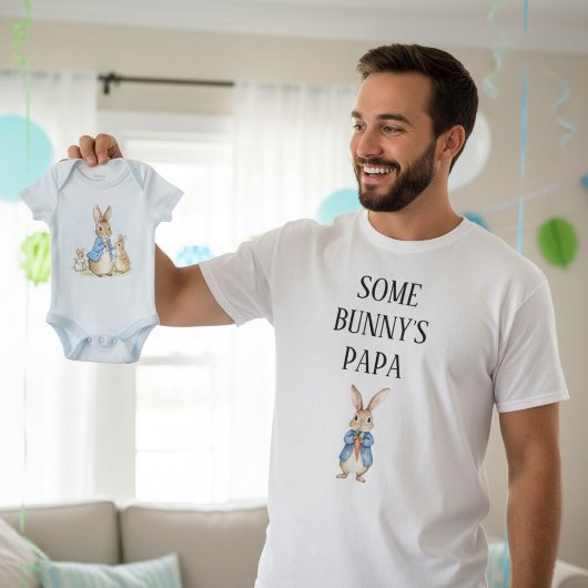T-shirt Peter Rabbit Baby shower Papa Papa de Lapin