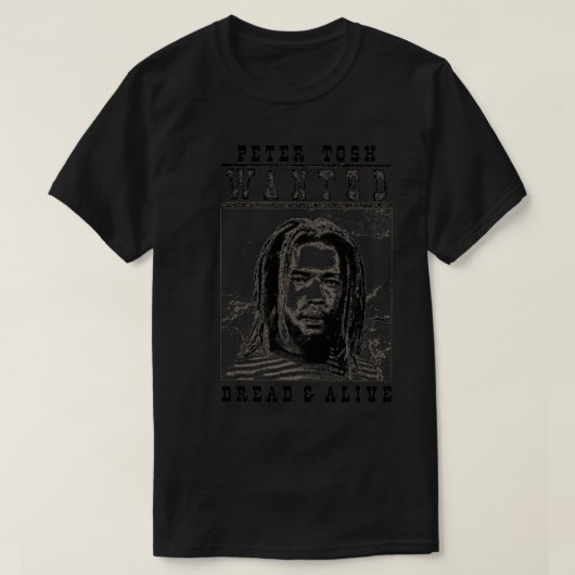 T-shirt Peter Tosh Wanted Dread And Alive Essential T-Shir (Design devant)