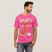T-shirt Petit Aide de Père Noël rétro (Devant entier)