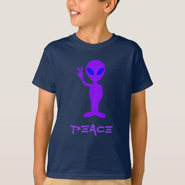 T-shirt Petit Alien pourpre (Devant)