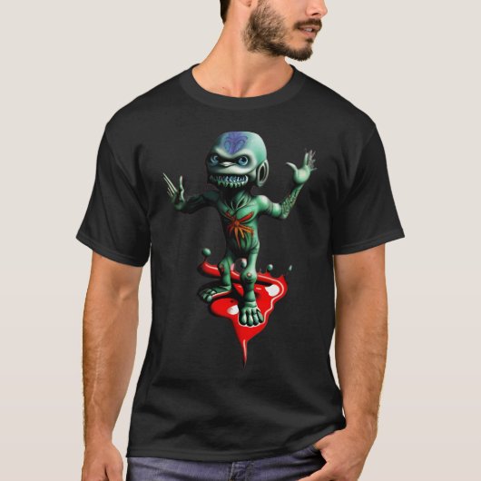 T-shirt Petit Alien vert (Devant)