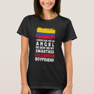T-shirt Petit ami colombien drôle et prétentieux Drapeau d