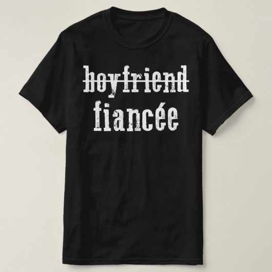 T-shirt petit ami fiancée (Design devant)