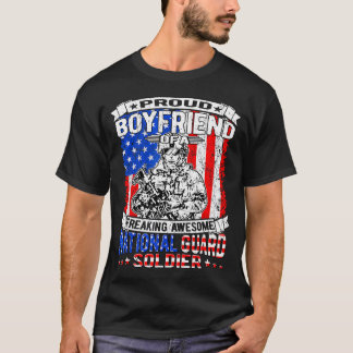 T-shirt Petit Ami Fier D'Un Soldat De La Garde Nationale