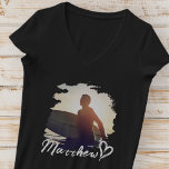 T-shirt Petit ami Grunge Heart Simple Moderne Cool Photo<br><div class="desc">Ce design simple et moderne est composé d'une typographie de script simple et moderne. Ajoutez une photo personnalisée.</div>