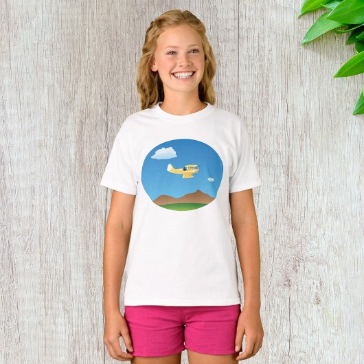 T-shirt petit avion jaune
