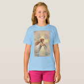 T-shirt Petit bébé ange tenant des lys (Devant entier)