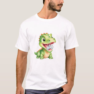 T-shirt Petit bébé Dinosaur manger squelette maman Hallowe