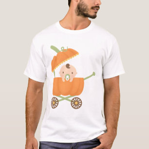 T-shirt Petit Bébé mignon en transport Citrouille