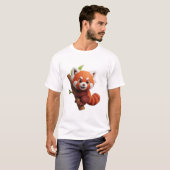 T-SHIRT PETIT BÉBÉ PANDA ROUX (Devant entier)