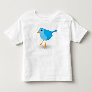 T-shirt petit bleu oiseau mignon bébé ou T-shirt b