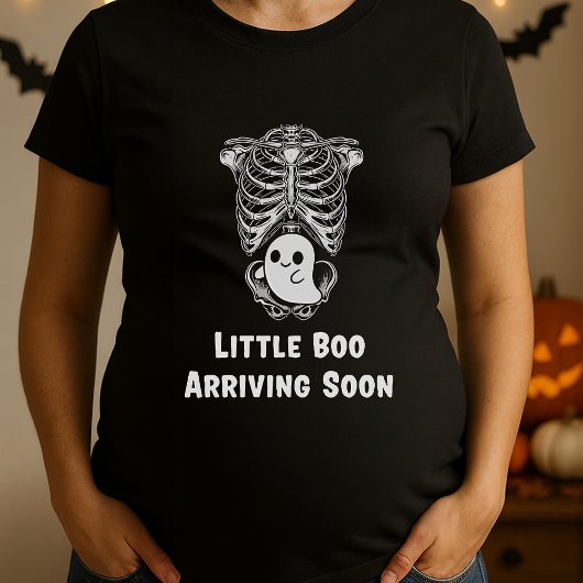 T-shirt Petit Boo Arrivé Bientôt Grossesse Halloween