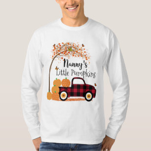 T-shirt Petit Camion Rouge Citrouille de Nanny Automne