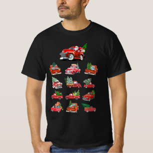 T-shirt Petit Camion Rouge qui transporte un sapin de Noël