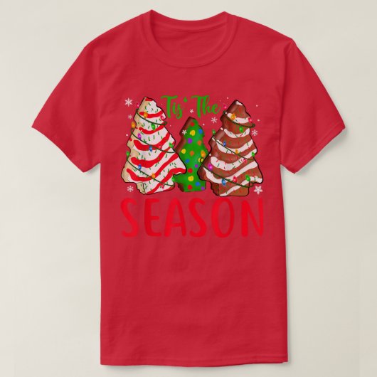 T-shirt Petit C'Est La Saison Arbre De Noël Gâteaux Debbie (Design devant)