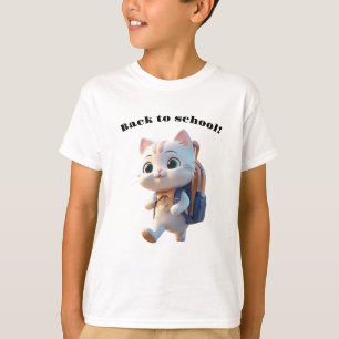 T-shirt Petit chat allant à l'école