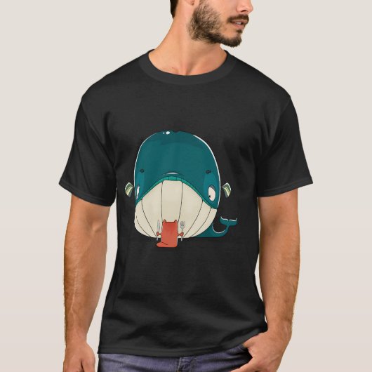 T-shirt Petit chat et baleine (Devant)